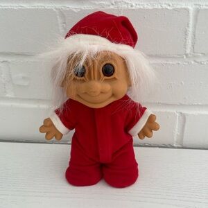 Classic Russ Red Santa Christmas Troll Elf Doll 8” With Pajama Back Flap